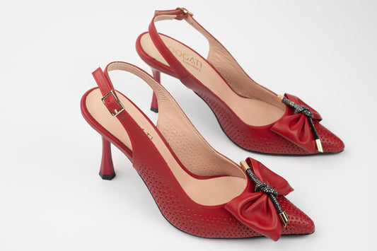 Pantofi dama piele naturală DOGATI 933 ROSU