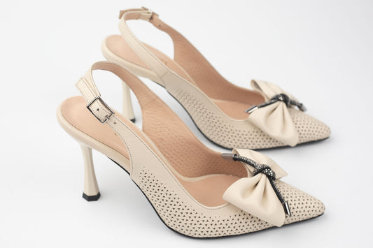 Pantofi din piele naturală DOGATI 933 Bej
