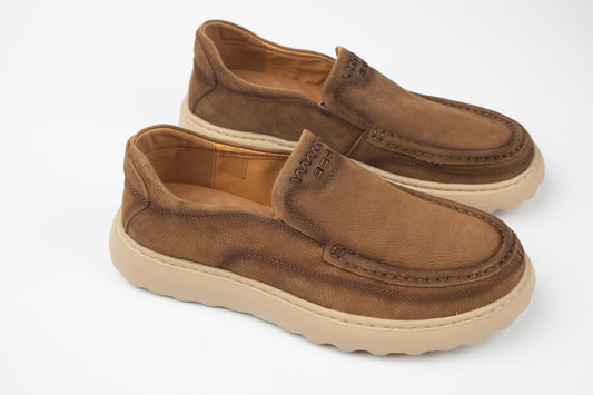 Pantofi barbati din piele naturală FEELING SM 4 KHAKI VEL