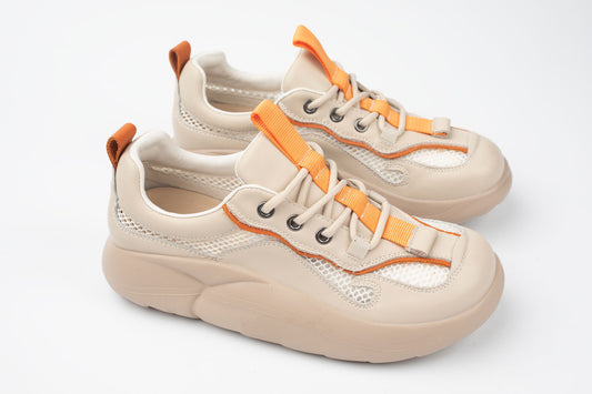 Adidasi din piele naturală FEELING 66608 ORANGE