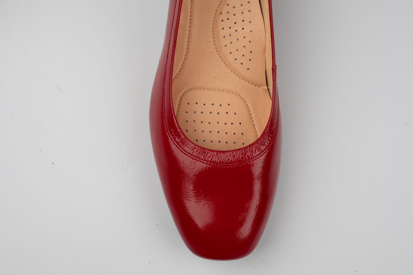 Pantofi din piele naturală PULSO 1535 ROSU BOX