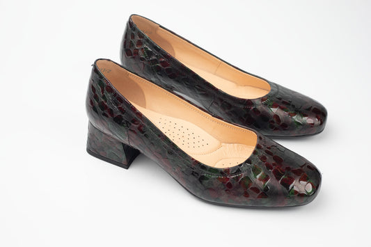 Pantofi din piele naturală PULSO 1535 VERDE MULTI XXL