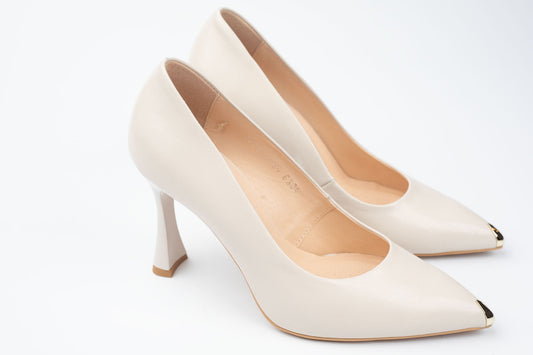 Pantofi din piele naturală KORDEL 2984 BEJ