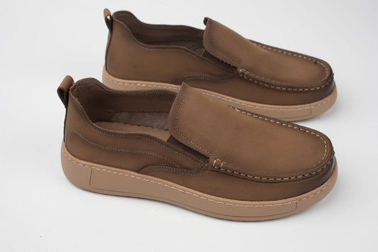 Pantofi din piele naturală MELS 90006 MARO