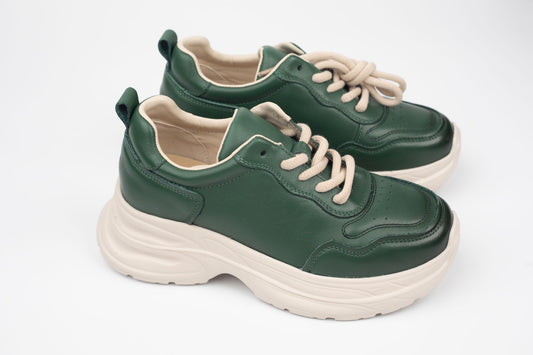 Adidași damă piele naturală FRANCO GERERDO 10786 Verde
