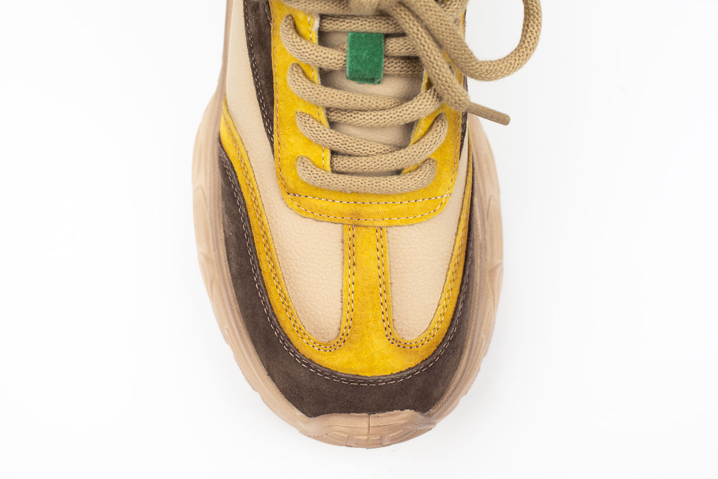 Adidași damă piele naturală FRANCO GERERDO 2158 Galben verde