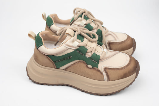 Adidași damă piele naturală FRANCO GERERDO 1572105 Verde