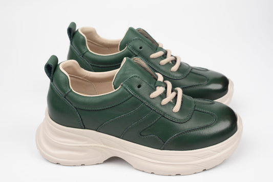 Adidași damă piele naturală FRANCO GERARDO 10785 verde