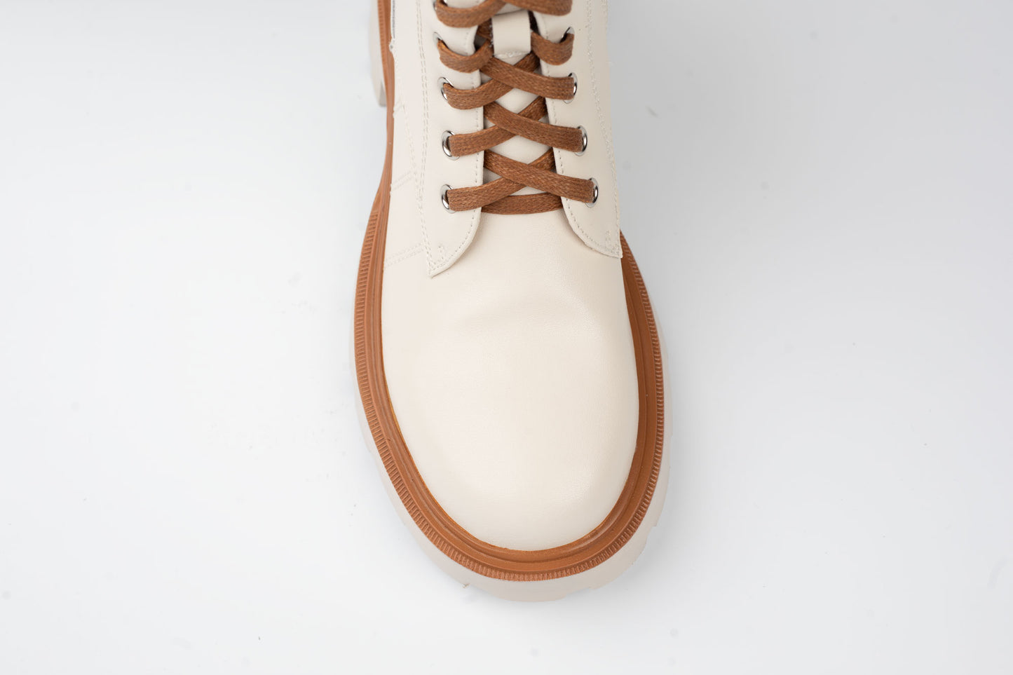 Women's genuine leather boots ANNA VIOTI 107 Beige