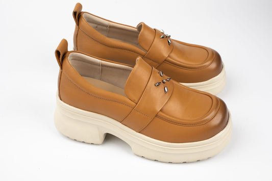 Pantofi damă piele naturală FORMAZIONE 10828 Galben