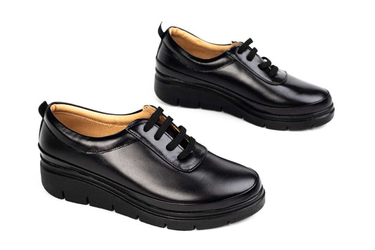 Women's genuine leather shoes NIKE 921 black