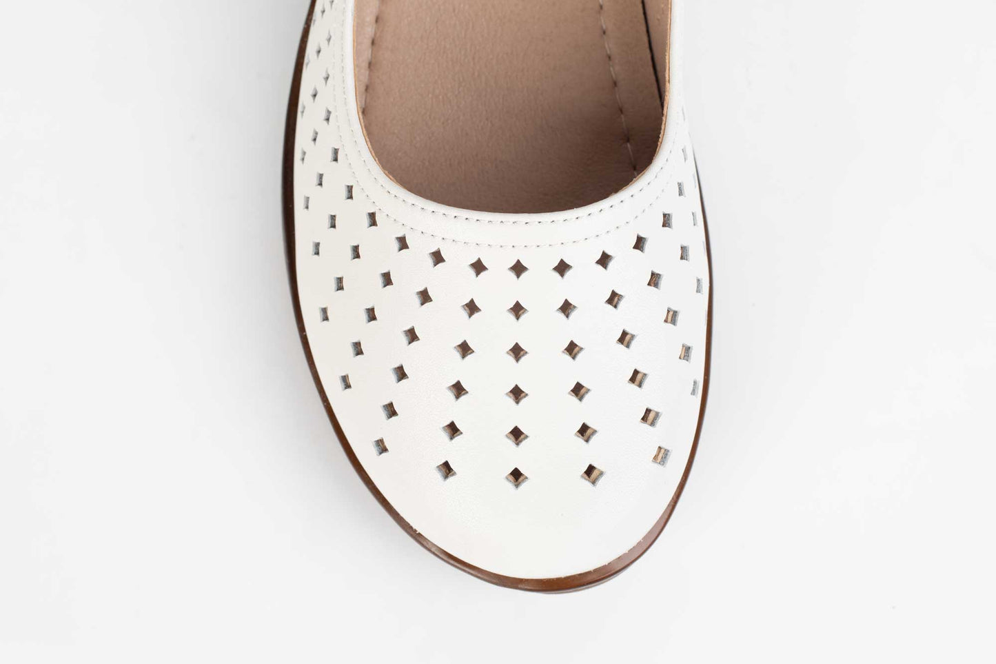 Pantofi dama casual piele naturala FORMAZIONE 2285 crem perf