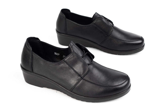 Women's casual shoes made of genuine leather FORMAZIONE 5007 black