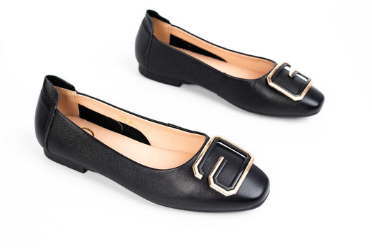 Women's casual shoes made of genuine leather FORMAZIONE 6097 black