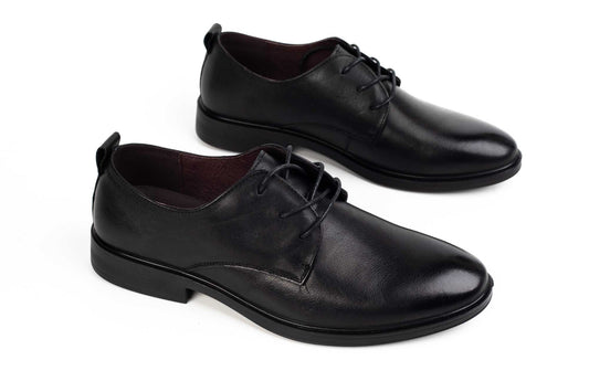 Men's casual shoes genuine leather MELS 8060 black