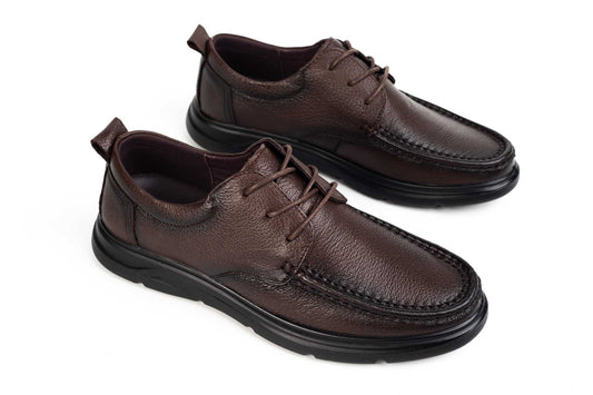 Men's shoes genuine leather MELS 937915 Cofe