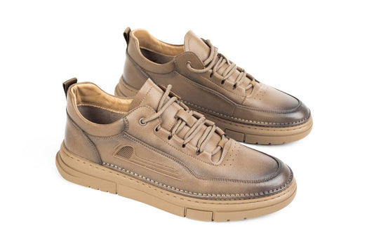 Men's genuine leather shoes MELS 807 Khaki