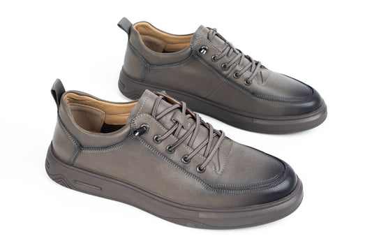 Men's genuine leather shoes MELS 22513 Grey