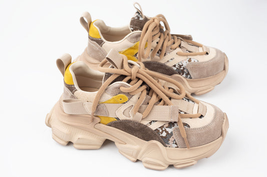 Adidași damă piele naturală FRANCO GERARDO 5759-1 Bej