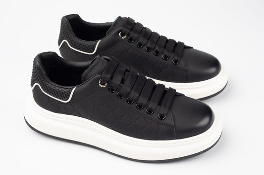 Pantofi barbati casual FRANCO GERARDO 5301 Negru+alb