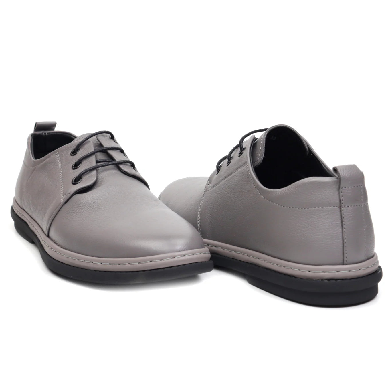 Men's casual shoes made of genuine leather MELS 6805 Grey