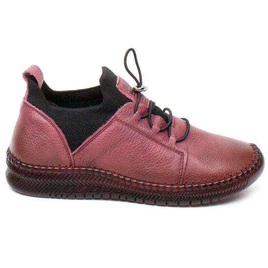 Women's casual shoes made of genuine leather FORMAZIONE 2051 Burgundy
