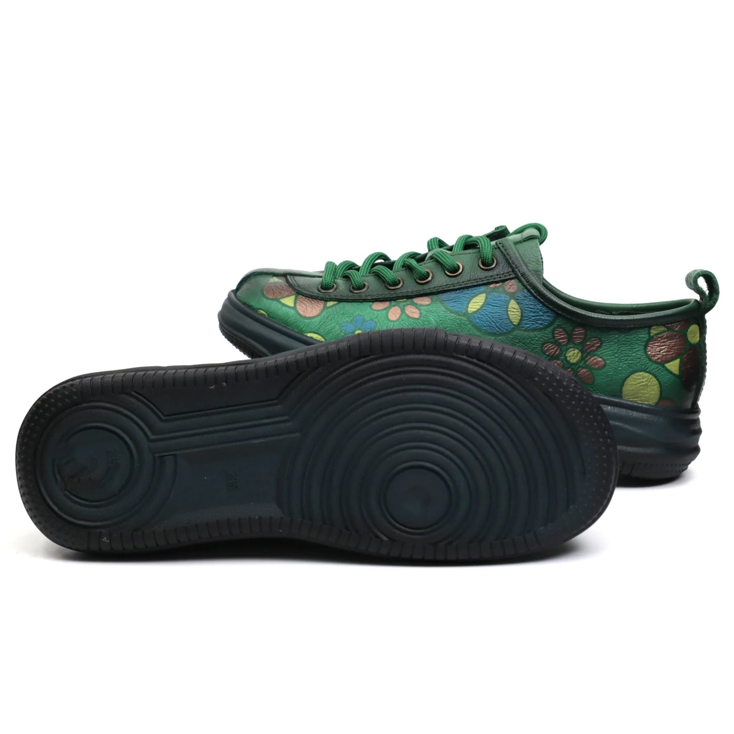 Women's casual shoes made of genuine leather FORMAZIONE 7866 Green