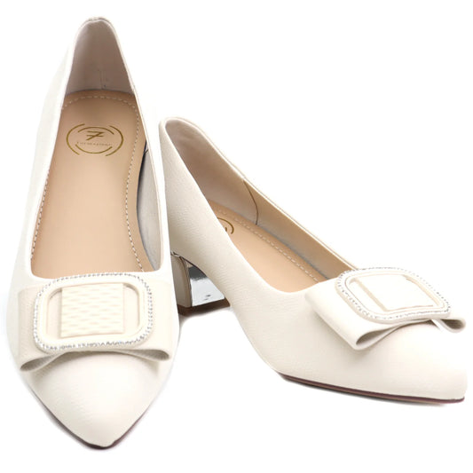 Women's genuine leather shoes 2316 Cream