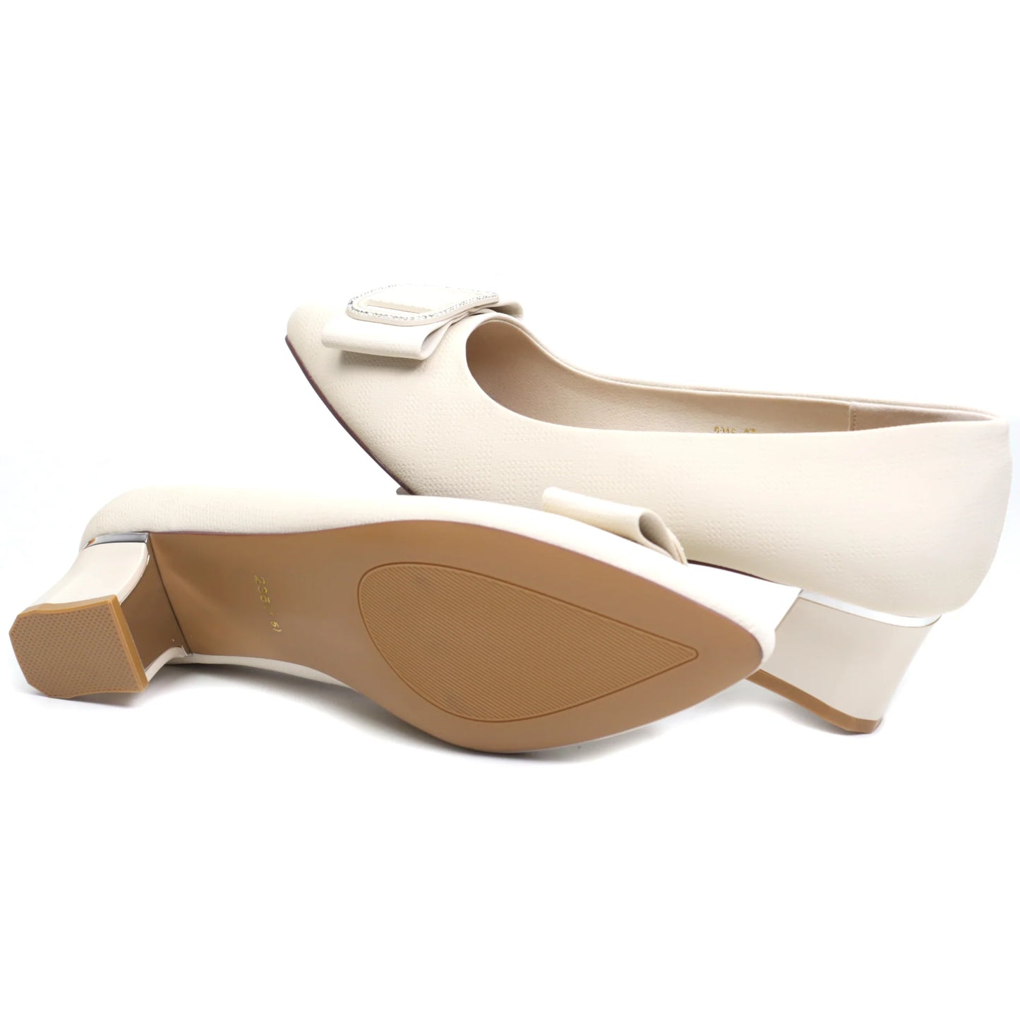 Pantofi dama piele naturala 2316 Crem