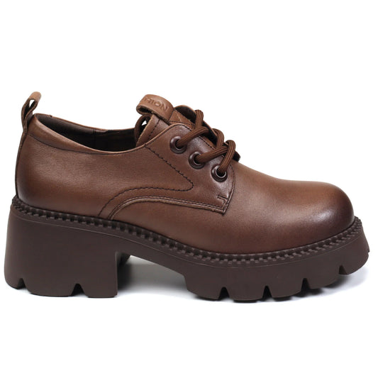 Women's genuine leather shoes FORMAZIONE 66922 Brown