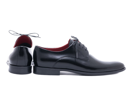 Elegant men's shoes, genuine leather, 9345, black