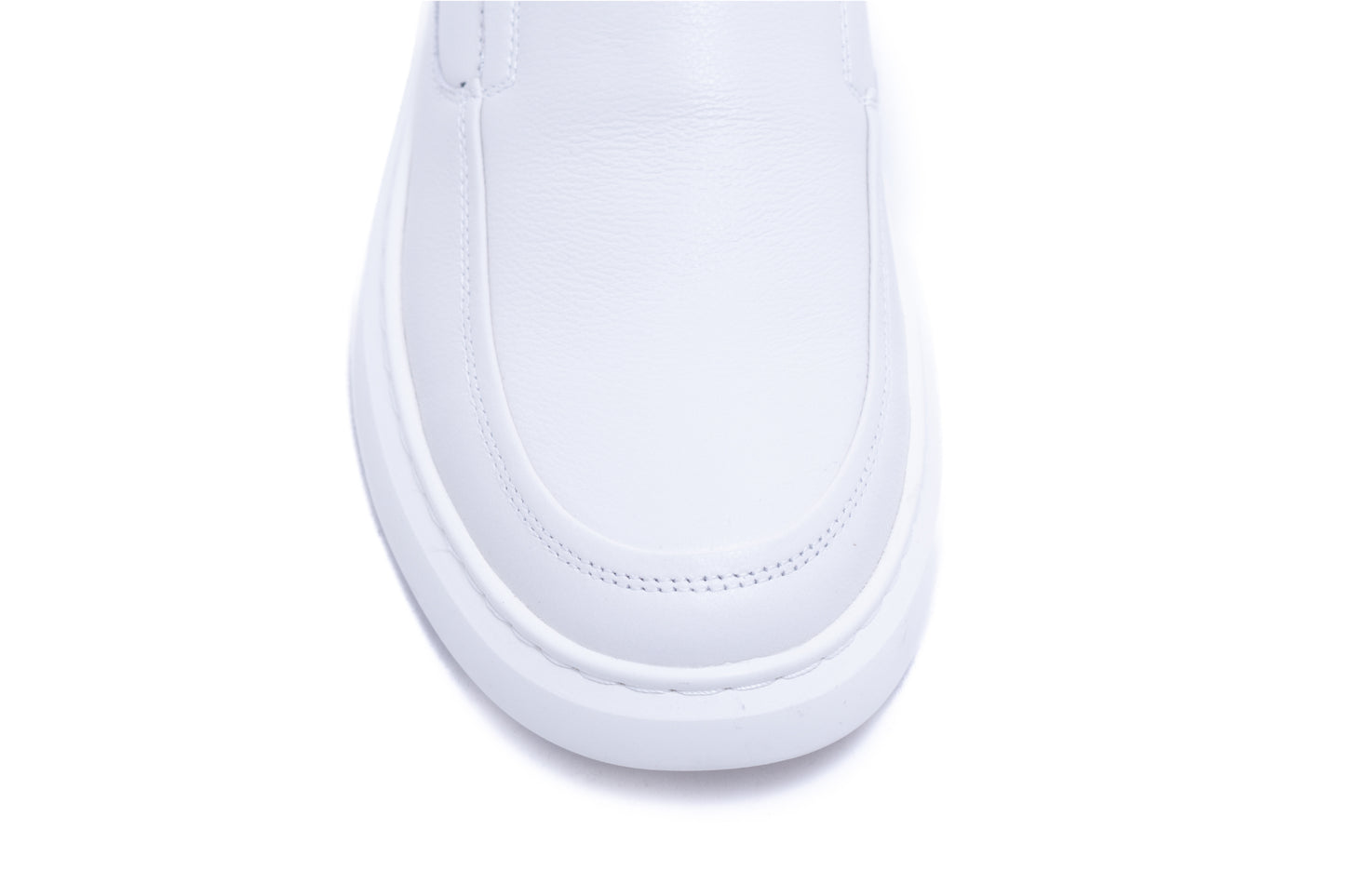 Men's casual shoes, genuine leather, 8688, white