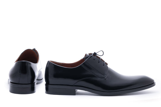 Elegant men's shoes, genuine leather, 9134, black