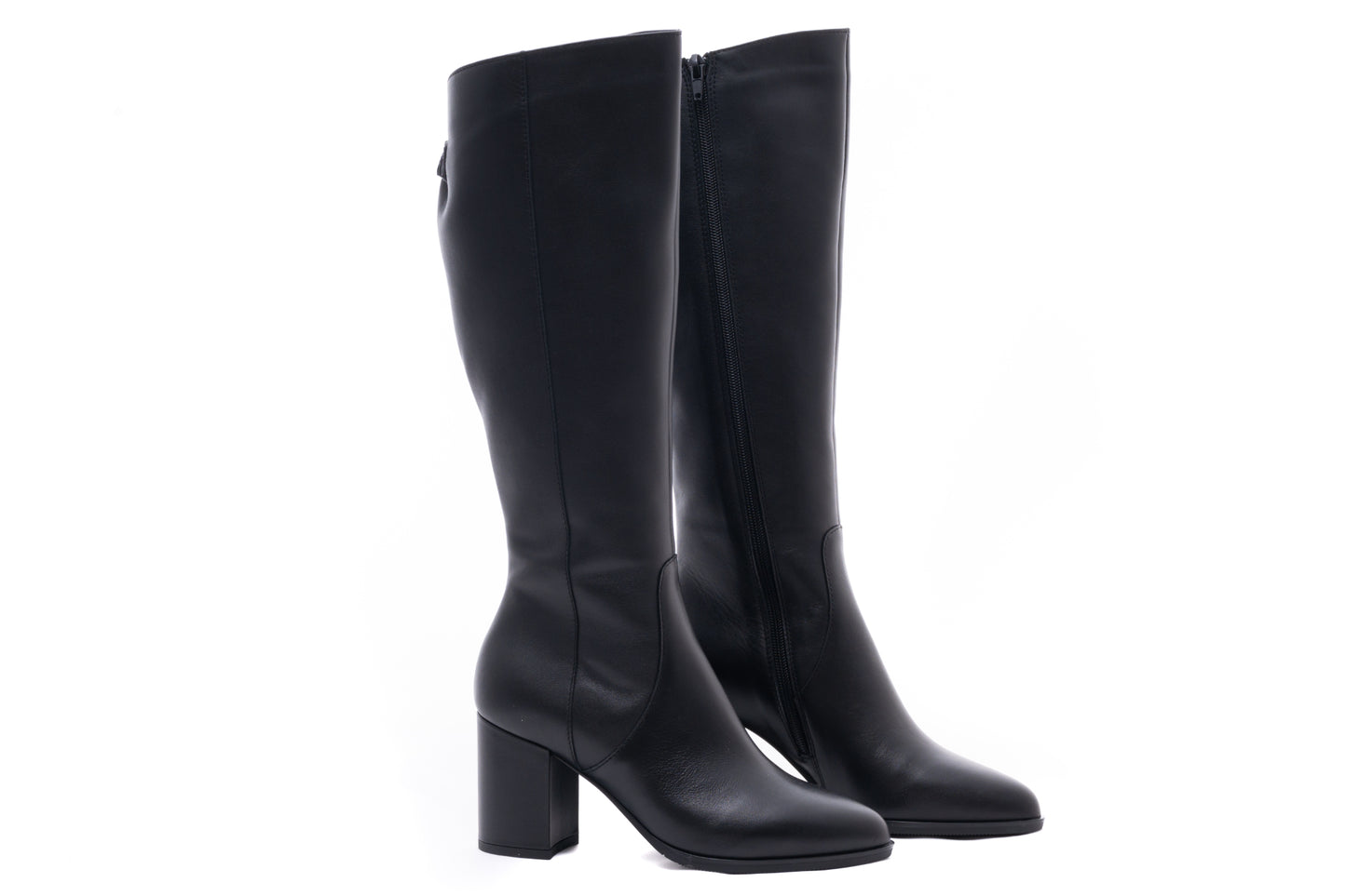 Cizme dama elegante piele naturala SALA 9366 negru box