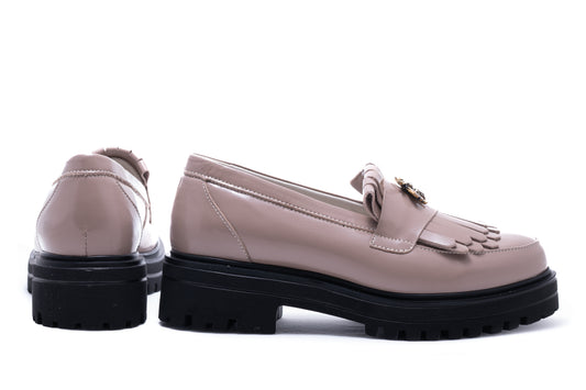 Women's casual shoes natural leather DYANY 2305 beige lacquer