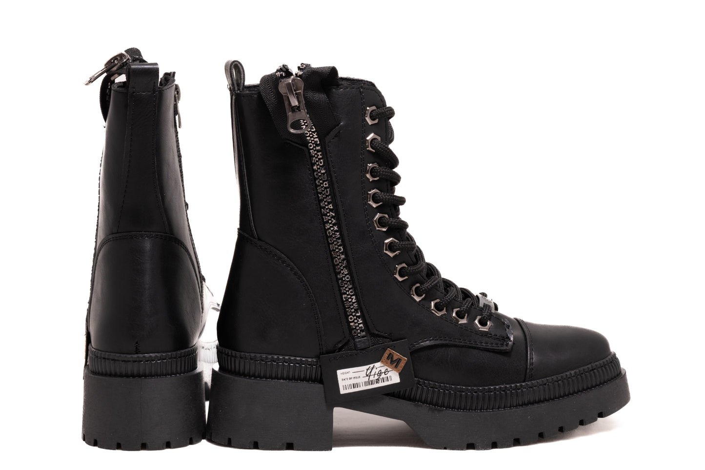 Women's casual boots made of eco-leather LONDON 9040-19 black box