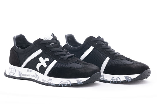 Men's casual shoes natural leather FRANCO GERARDO 2221 black velour