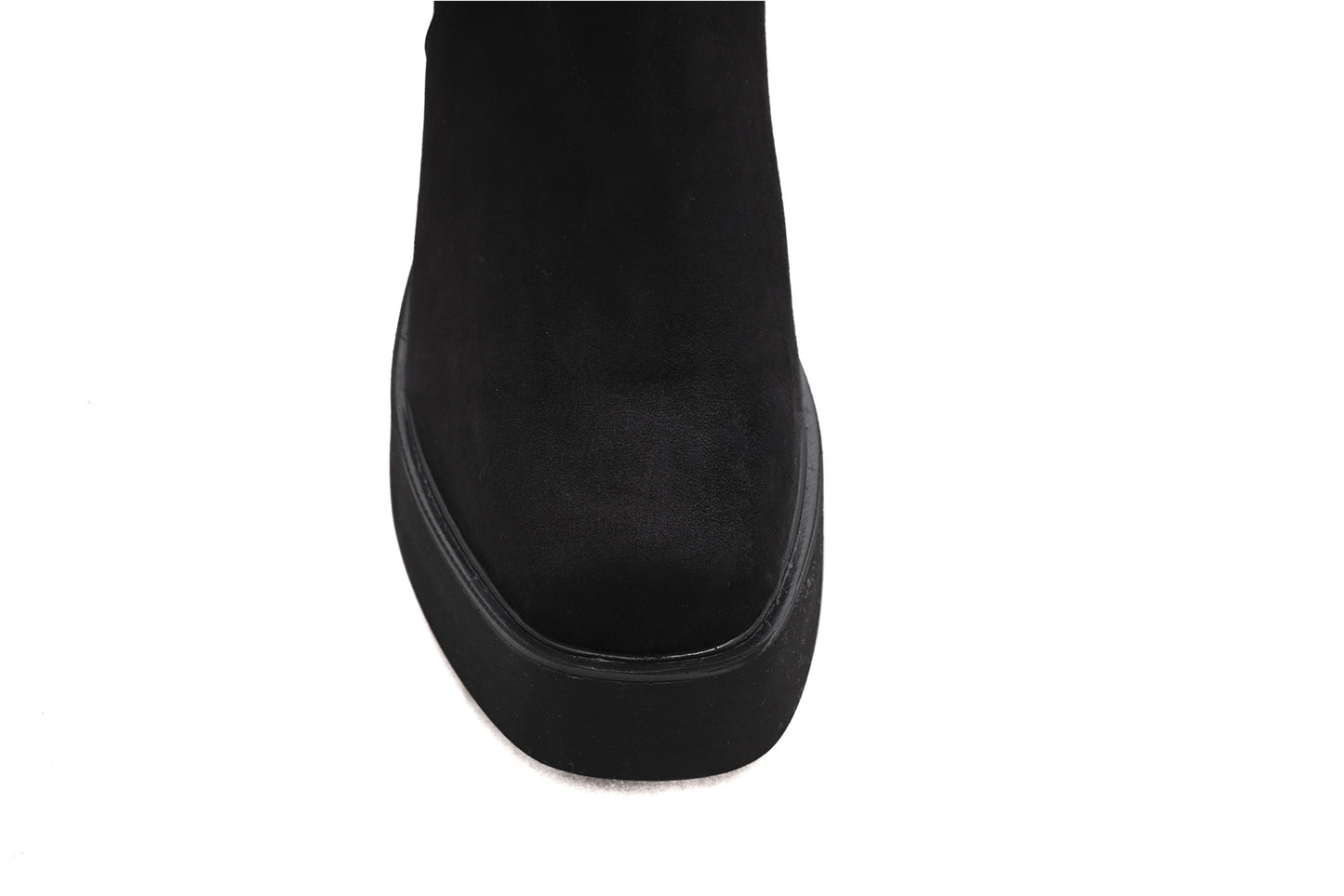 Women's casual boots made of genuine leather PERLA 1630 black velour