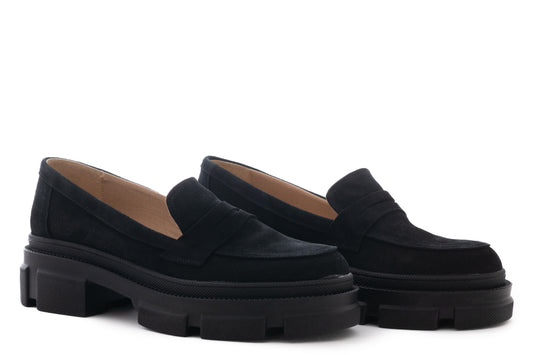 Women's casual shoes natural leather NIKE 711 black