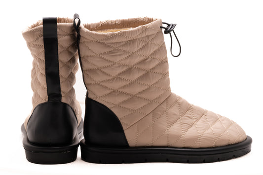 Women's casual boots made of eco-leather LONDON 5161-22 beige