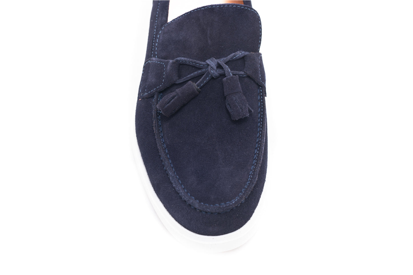 Men's casual genuine leather loafers DOGATI 465 blue velour