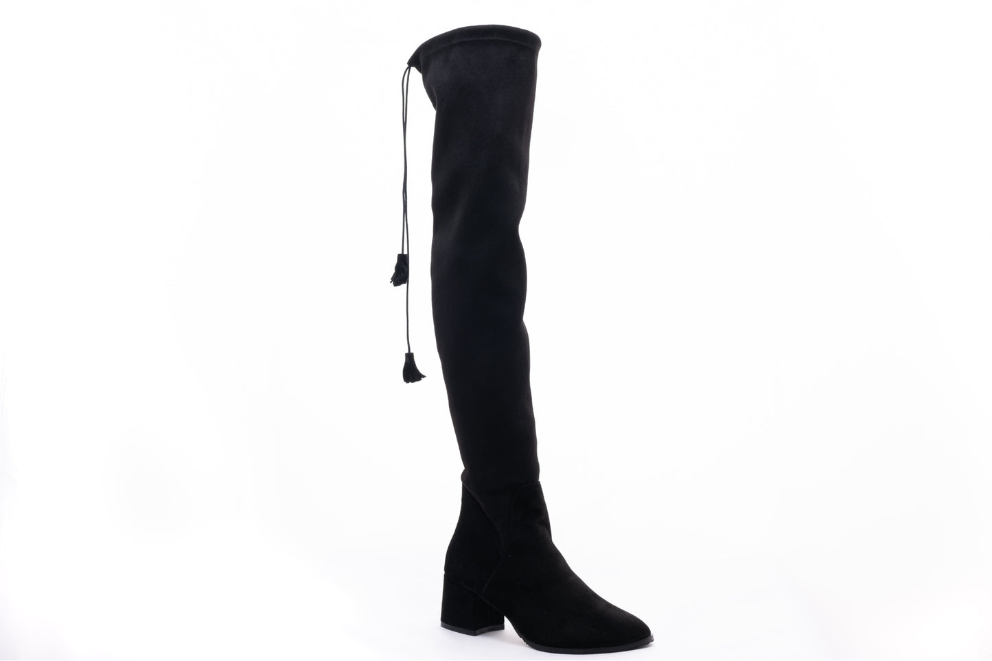Cizme dama elegante piele naturala FASCINO 1828 negru velur
