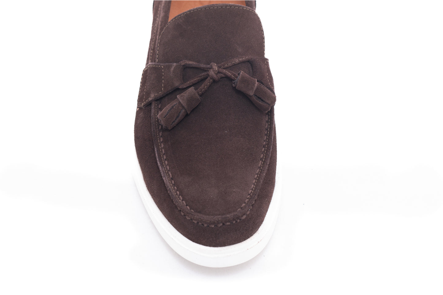 Men's casual loafers, genuine leather, DOGATI 465, brown velour