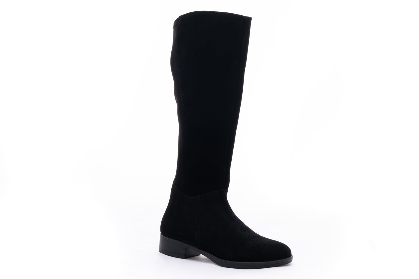 Cizme dama elegante piele naturala FASCINO 1823 negru velur