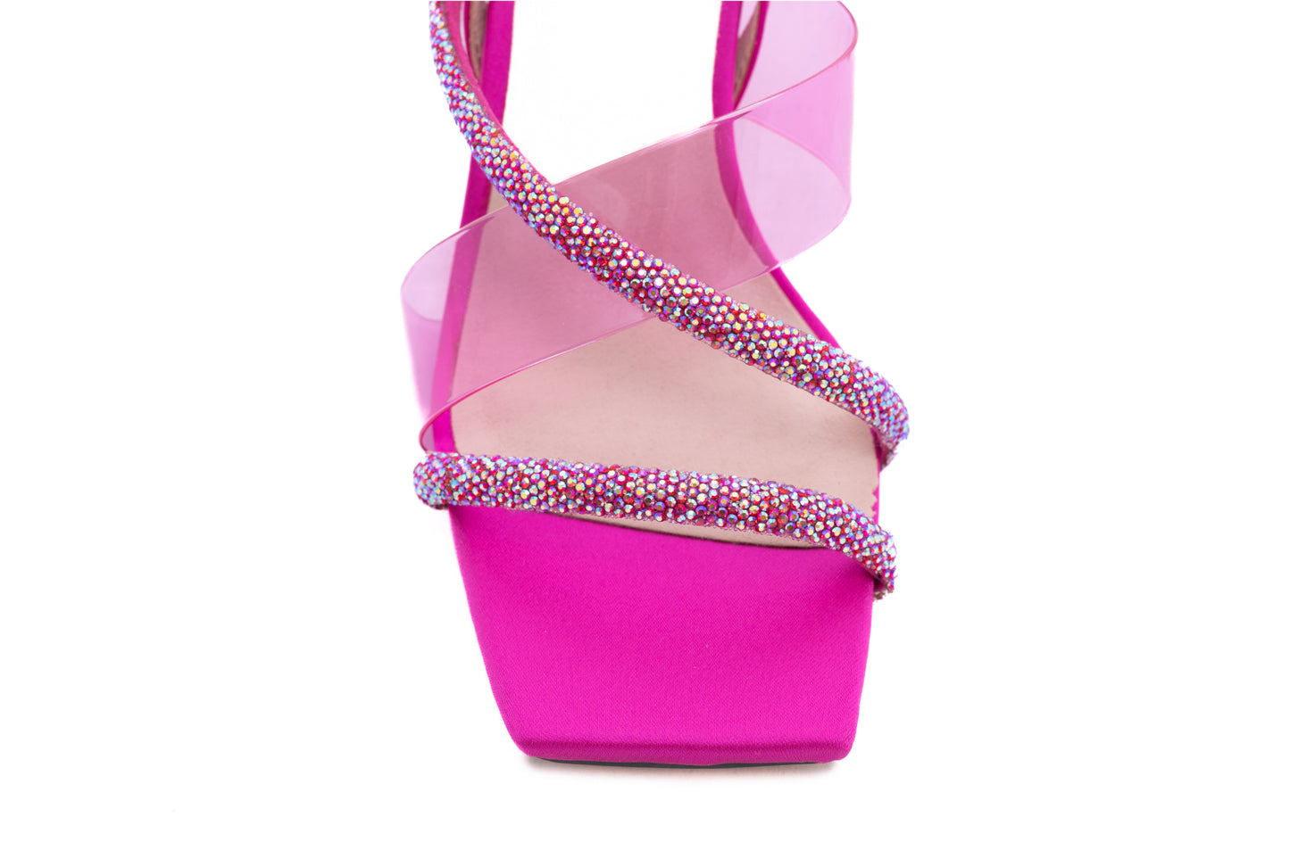 Elegant women's sandals in eco-leather MENBUR 175 cyclamen