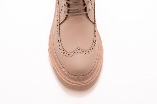 Women's casual boots made of eco-leather LONDON 2130-20 beige