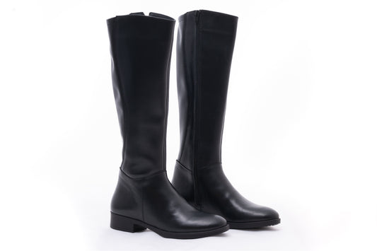Elegant women's boots made of genuine leather FASCINO 1823 black box