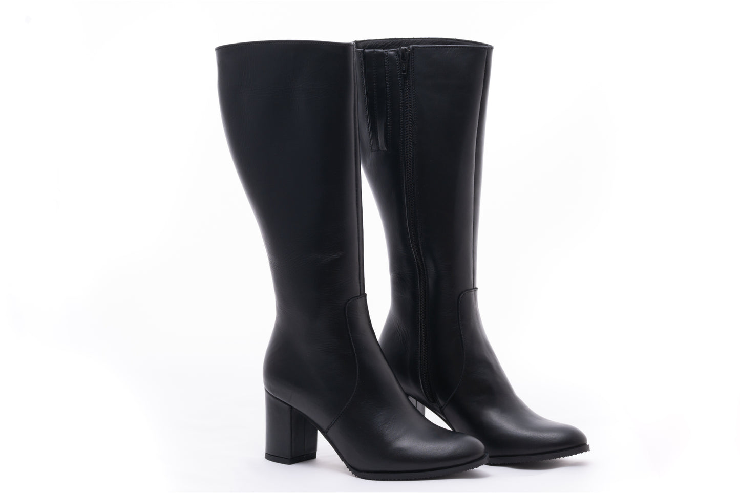 Cizme dama elegante piele naturala 1834 negru box