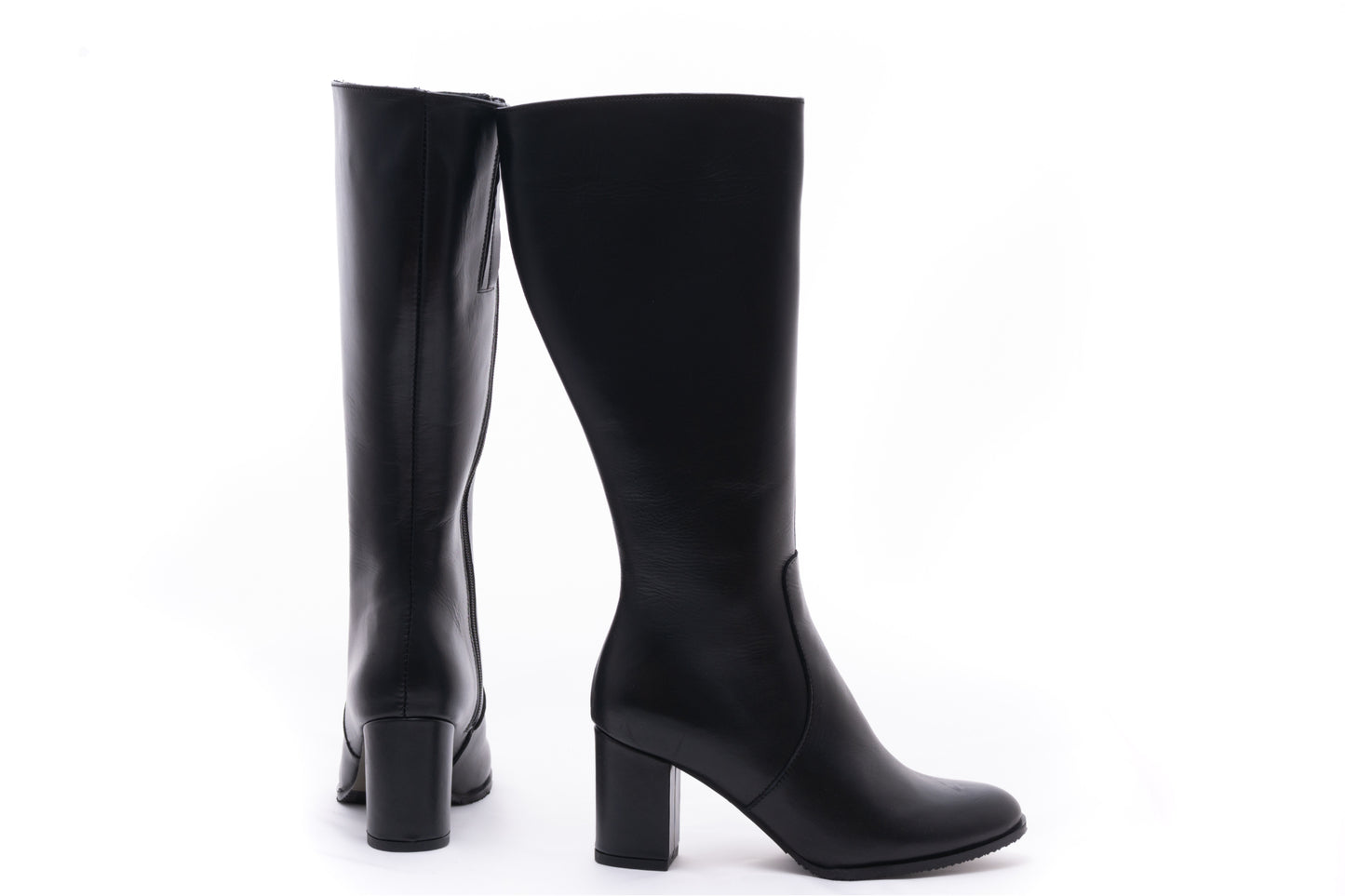 Cizme dama elegante piele naturala 1834 negru box