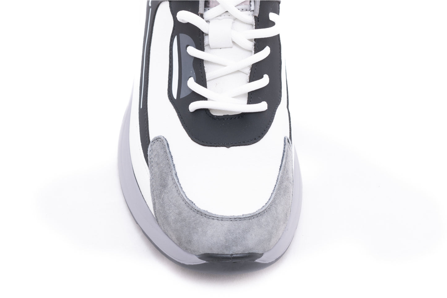 Men's casual shoes natural leather FRANCO GERARDO 10-983 black and white